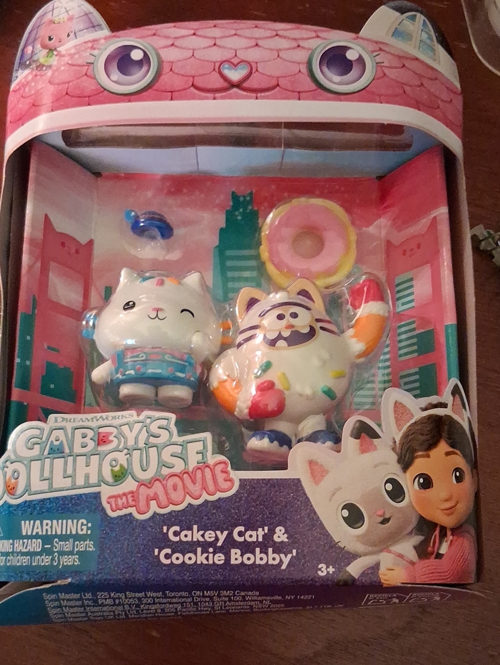 Gabby's Dollhouse The Movie Pink Cakey Cat & Cookie Bobby Toy Set